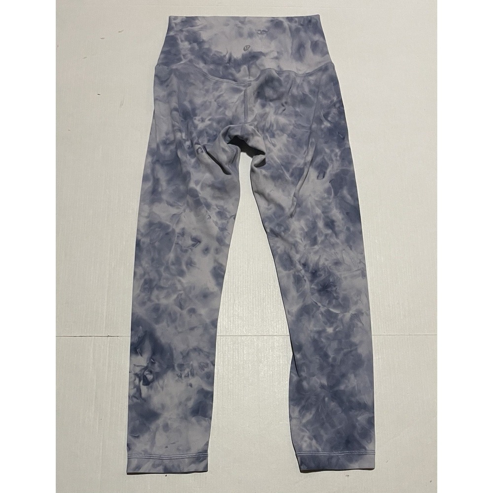 Lululemon Align Leggings Women's Size 4 X 23 Blue Tie Dye High Rise Yoga Pants‎